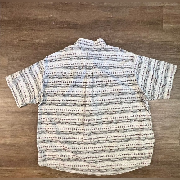 Woolrich Shirt Fly Fishing All Over‎ Print Button Up Mens 2XL Vintage Outdoor E6 - Picture 3 of 9